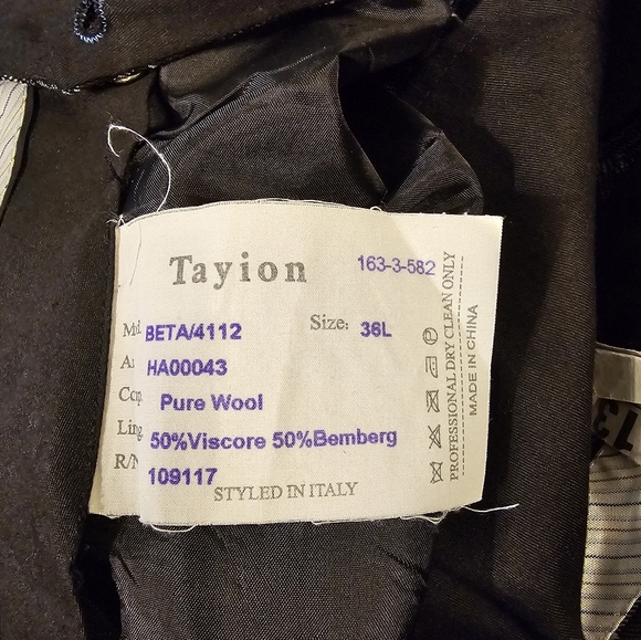 TAYLON MEN'S THREE PIECE SUIT CLASSIC JACKET 42L VEST 42L PANTS WAIST 38L PLAID - Picture 12 of 13